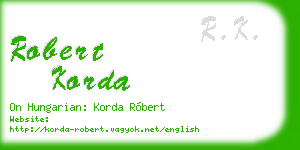 robert korda business card