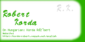 robert korda business card